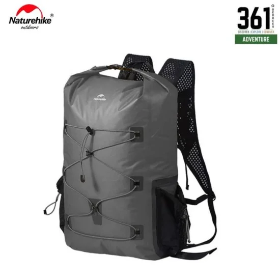 Naturehike Far Mountain Lightweight Shoulder Waterproof Bag - Graphite Black (25L) (without shoes)